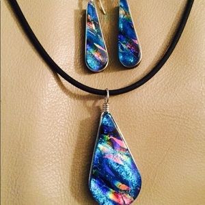 Handcrafted Sterling Silver Dichroic Glass Jewelry